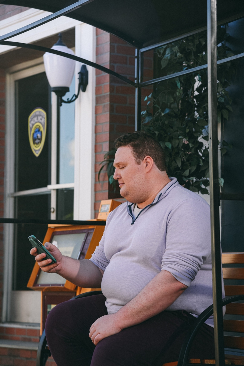 Man using phone