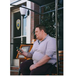 Man using phone