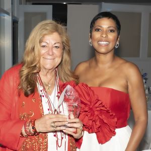 Fern Mallis receives the 2025 American Heart Association Impact Award from Tamron Hall