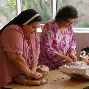 Sister Agueda Oviedo and Miroslava (Mimi) Guajardo