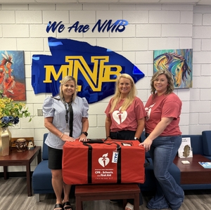 N Mrytle Beach HS Principal with AHA Staff - CPR in School Kit Distribution