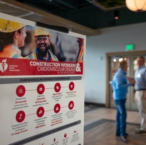 Construction Workers and Cardiovascular Disease Signage