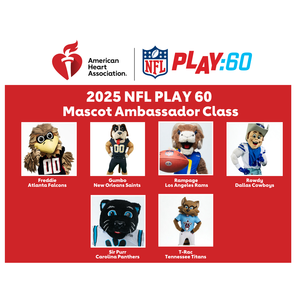 NFL mascots inspire kids to PLAY 60 daily for better health 