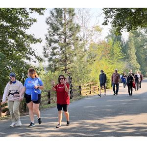 A group of Washington Heart and Stroke Walk participants on Centennial Trail
