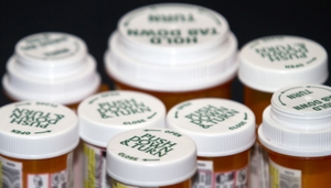 Prescription Drug Bottles Closeup