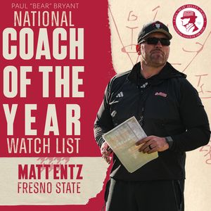 Matt Entz from Fresno State named to Paul “Bear” Bryant Awards 2025 Coach of the Year Award watch list