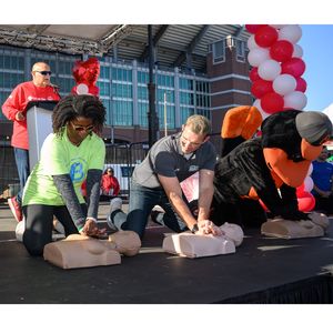 MD Heart Walk CPR Demo stage