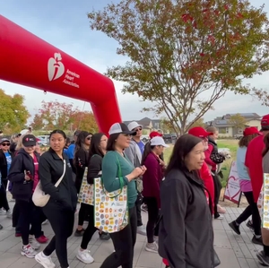 Central Valley Heart and Stroke Walk start b-roll