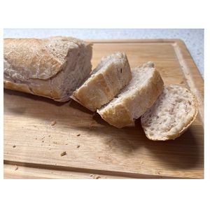 Sliced French baguette