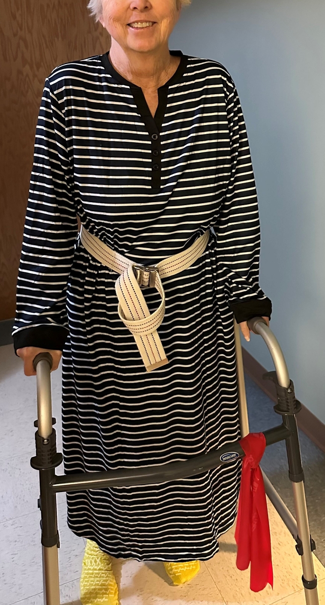 stroke survivor in rehab center