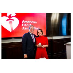 NYSE's Chris Taylor with American Heart Association volunteer Stacy Berns 