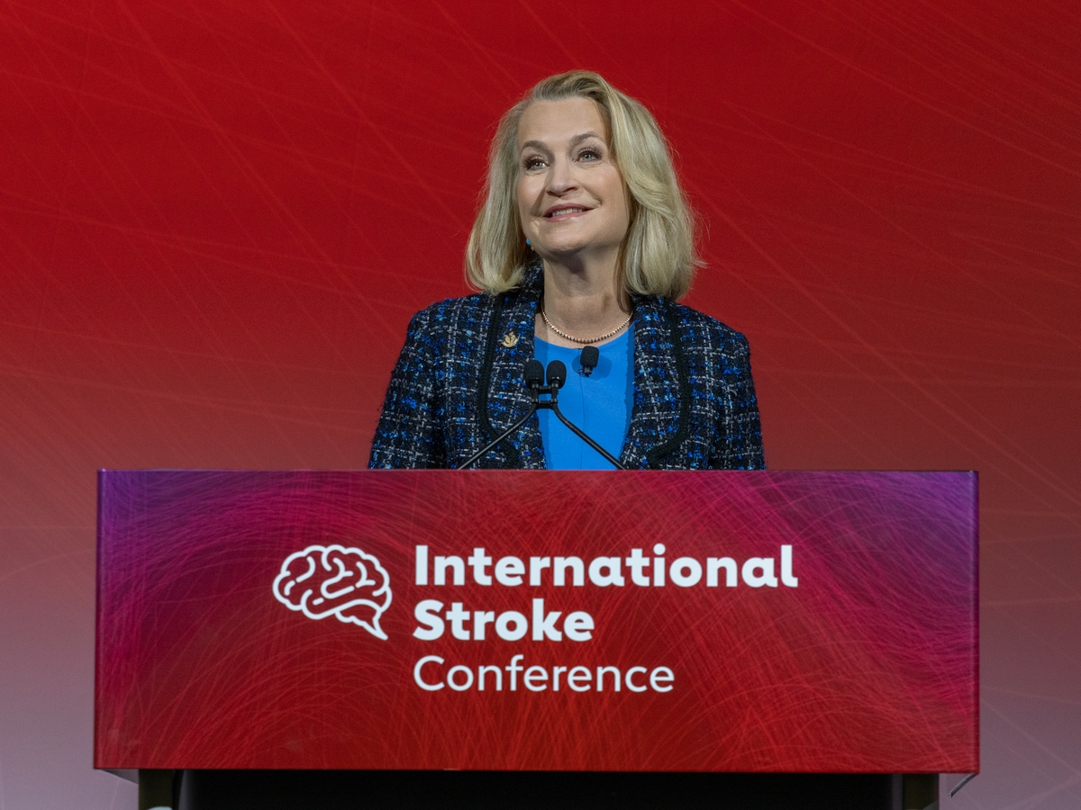 Dr. Stacey E. Rosen speaks during Opening Main Event at ISC26