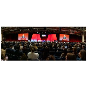 Dr. Stacey E. Rosen speaks during Opening Main Event at ISC26 wide shot