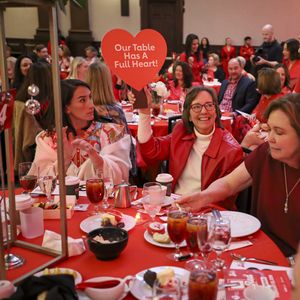 Guest Holds Our Table Has a Full Heart Paddle