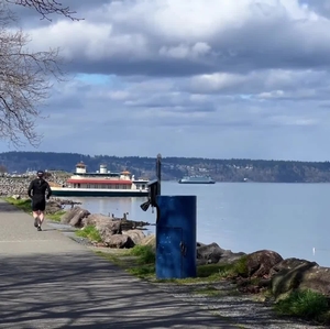 Commencement Bay walking trail in Tacoma, Wash. b-roll