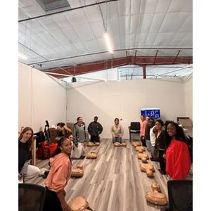 Washington Spirit players participated in Hands-Only CPR and AED training
