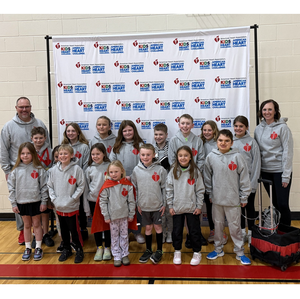 Greenfield Elementary Students with Finn