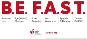 B.E. F.A.S.T. warning signs infographic 