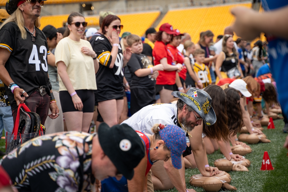 Nearly 1,300 people trained in Hands-Only CPR at NFL Draft 