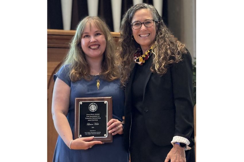 Maryland government relations lead receives Joan Stine Award for leadership  in tobacco control