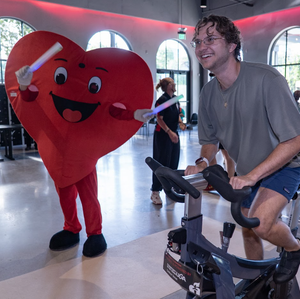 Austin CycleNation rider & mascot
