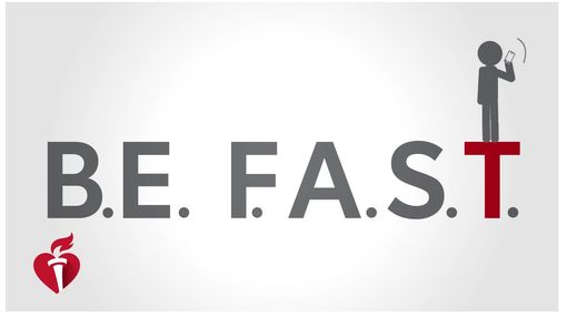 American Heart Association B.E. F.A.S.T. graphic -  tracked video
