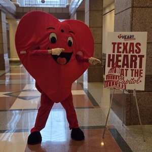 Mascot at Texas Heart at the Capitol