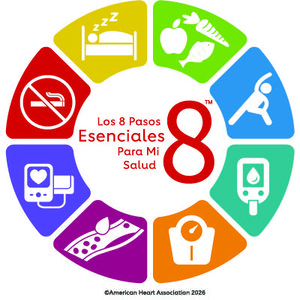 American Heart Association Life's Essential 8™ graphic Spanish