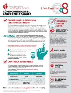 Spanish - Life's Essential 8: Manage Blood Sugar Infographic