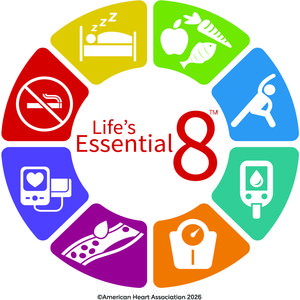 American Heart Association Life's Essential 8™ Circle graphic