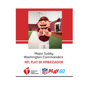 Washington Commanders mascot inspires kids to PLAY 60 for better health 