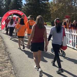Walkers cross the finish line