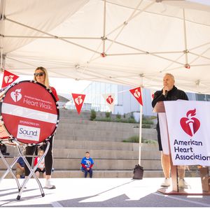 Drum moment at Spokane Heart and Stroke Walk