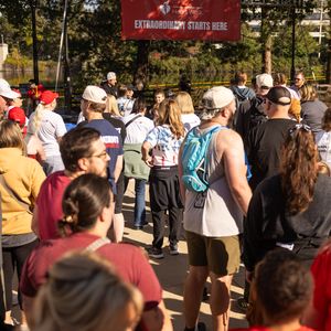 Walkers line up at the start of the Heart and Stroke Walk in Spokane