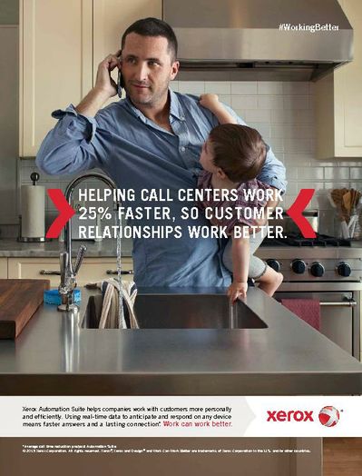 Xerox Work Can Work Better Print Ad for Customer Services