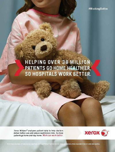 Xerox Work Can Work Better Print Ad for Patient Care