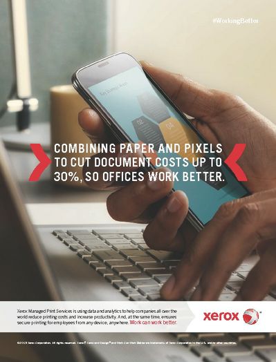 Xerox Work Can Work Better Print Ad for Print Services