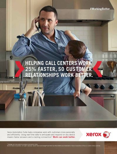 Xerox Work Can Work Better Print Ad for Customer Services