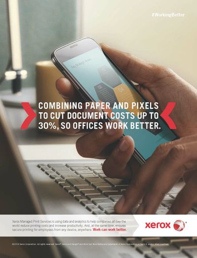Xerox Work Can Work Better Print Ad for Print Services