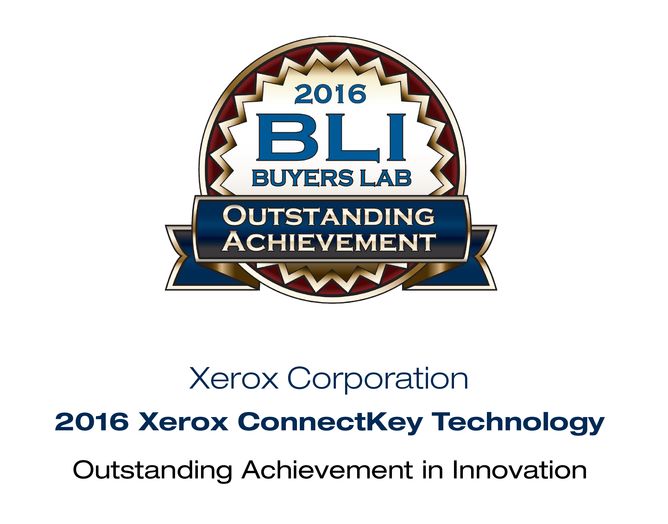 BLI award for Xerox ConnectKey Technology