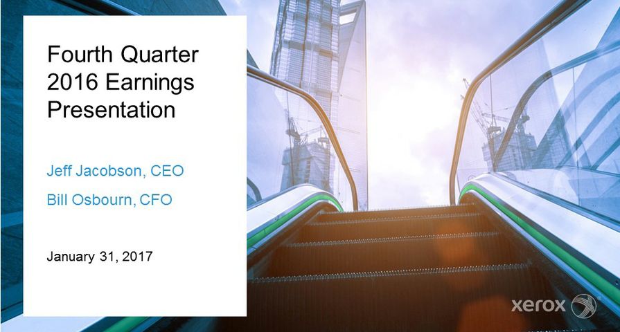 Xerox Reports Fourth-Quarter 2016 Earnings