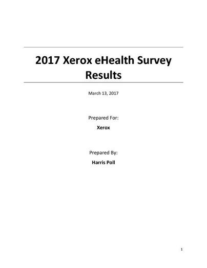 2017 Xerox eHealth Survey Executive Summary_Final