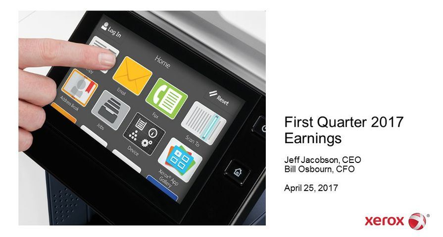 Xerox Reports First-Quarter 2017 Earnings