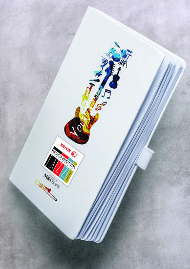 Jazz Fest Notebook Personalized with Xerox Direct to Object Printer