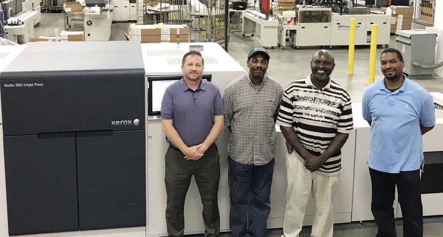 The Arista team with new Xerox Rialto 900 Inkjet Press The Arista team with new Xerox Rialto 900 Inkjet Press