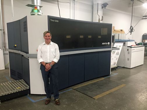 Mercury Print CEO with the Xerox Trivor 2400 High Fusion Inkjet Press