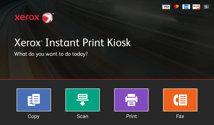 Xerox Instant Print Kiosk Touchscreen