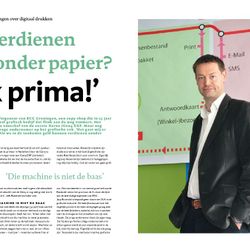 Arthur Lubbers van Compres interviewt Jaap Rozendal van RCG Groningen over digitaal drukken