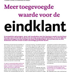 Meer toegevoegde waarde voor de eindklant