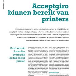 Acceptgiro binnen bereik van printers